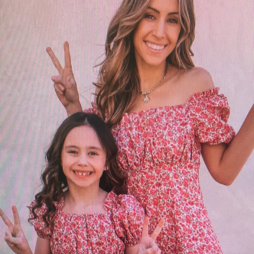 Matching dress for mom and girl for mother day